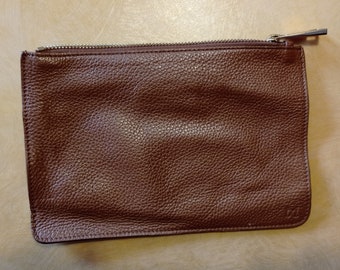 Brown leather pouch pencil case back to school pencil case