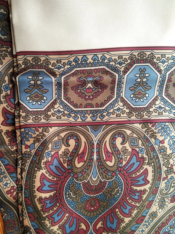 Vintage silk scarf men's cashmere pattern,Men's Vi