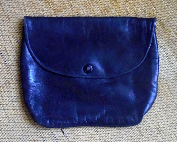 Sac à main ou épaule, vintage cuir noir, année 60 ,ma… - Gem