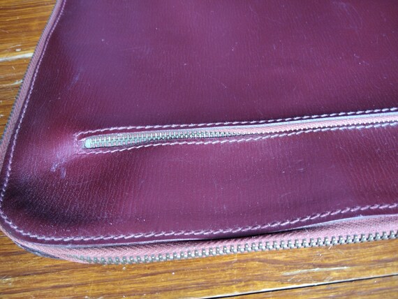 Porte document vintage rouge cuir année 60 sacoch… - image 2
