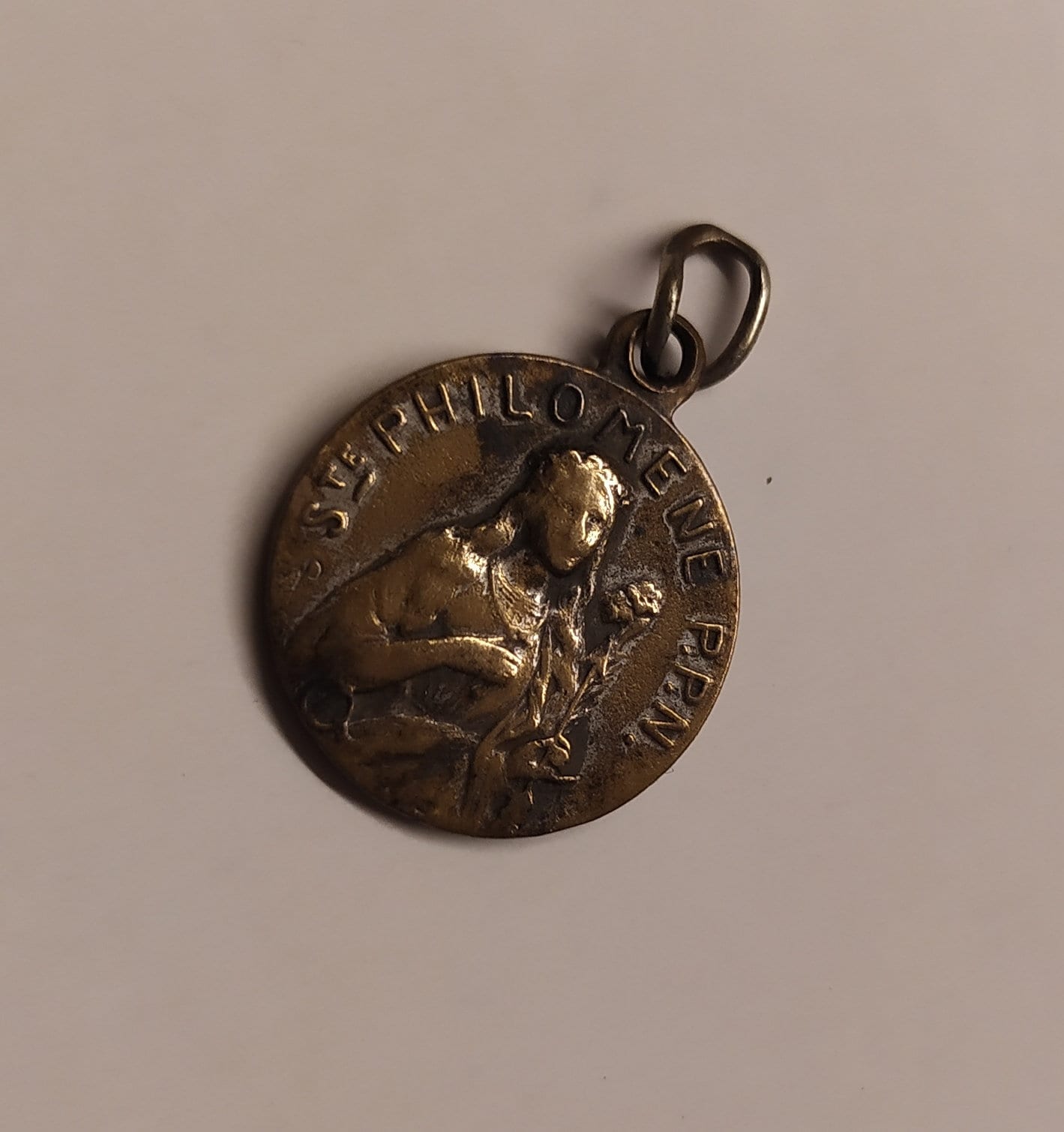Médaille Ancienne Sainte Philomene Medal French Vintage Religious Santa Philomena