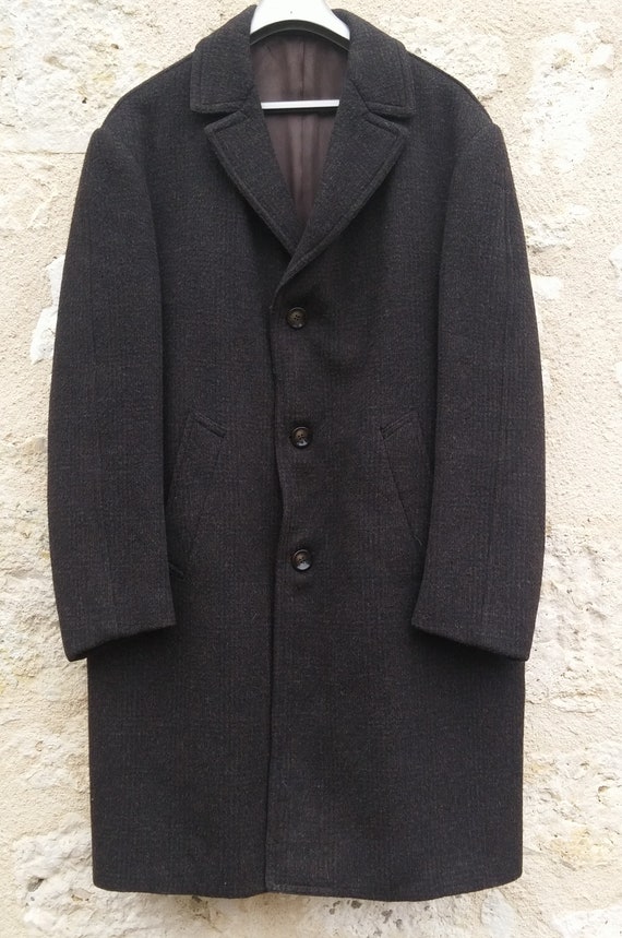 Vintage wool overcoat man Overcoat vintage man