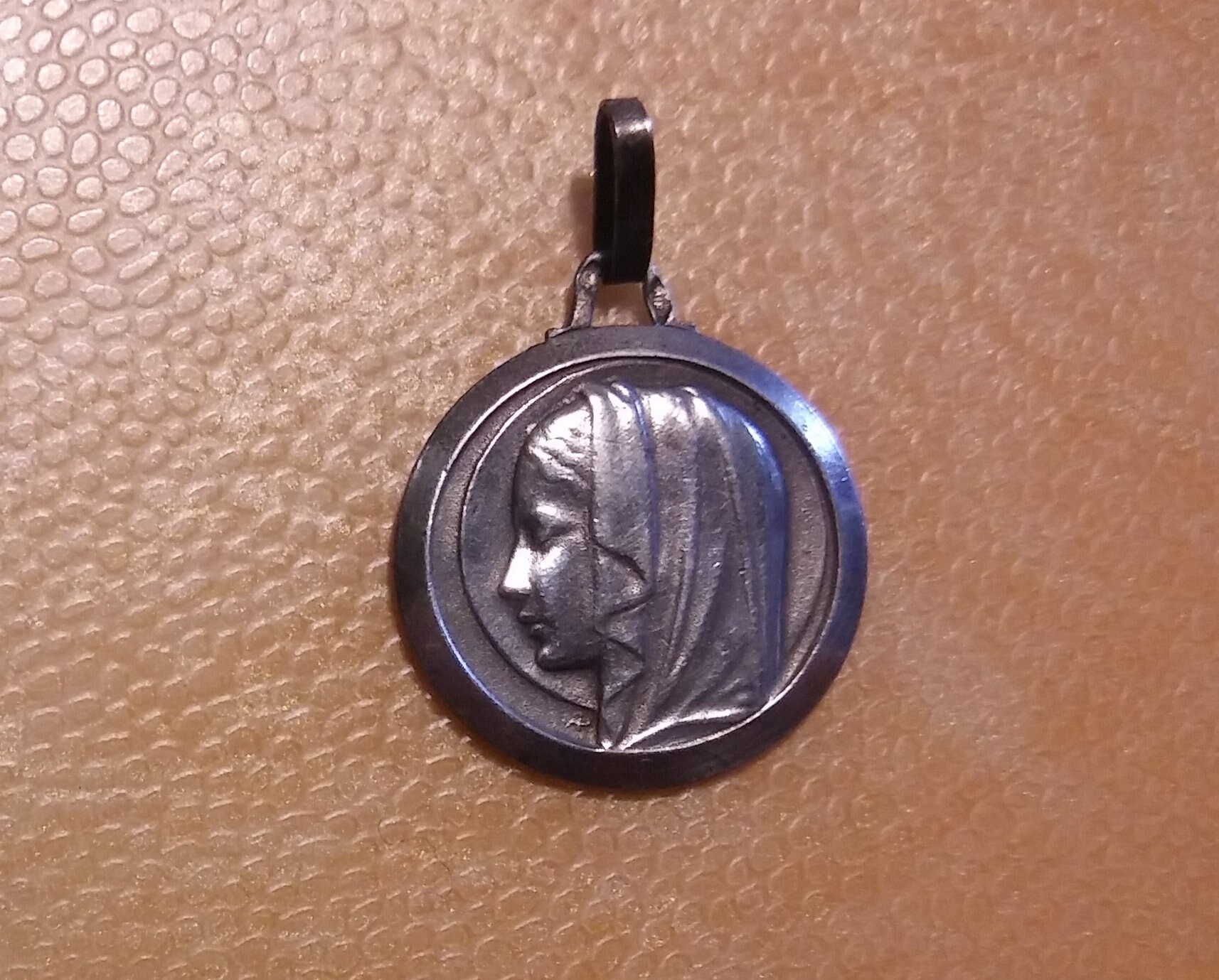 Ancienne Medaille Métal Lourdes Vierge Marie Virgo Maria Vintage Medal Lourdes Our Lady Mary