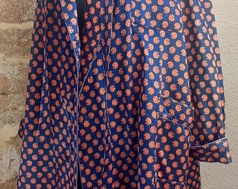 Veste Velours Matelassée Vintage Pour Homme - Robe De Chambre Fumer Dîner