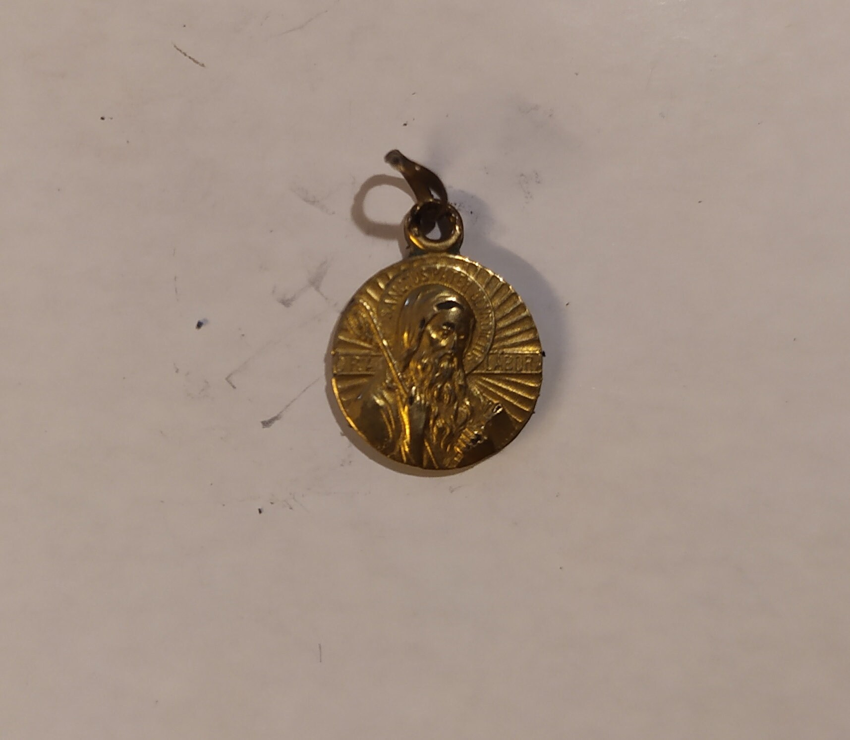 Rare Medaille Saint Benoit Medal French Vintage Religious Religiosa Sanctus Benedictus Benedict