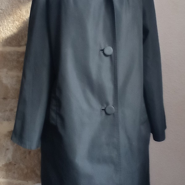 Imperméable femme vintage noir année 60 COMTAL