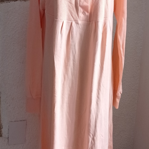 Chemise de nuit vintage rose en coton peignée  T 44-46