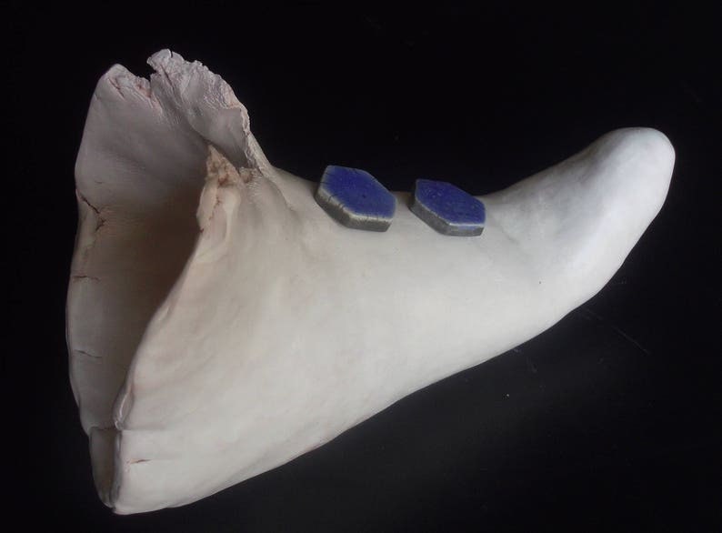 Chausse Moyen-Âge Céramique , Terre Sigillée , Pièce Unique , Poterie, Blanc Soulier Ceramic Shoe