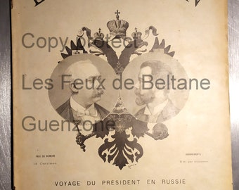 Rare copy of Illustration magazine N 2844 from 1897 Trip of the French president to Russia Rare French magazine