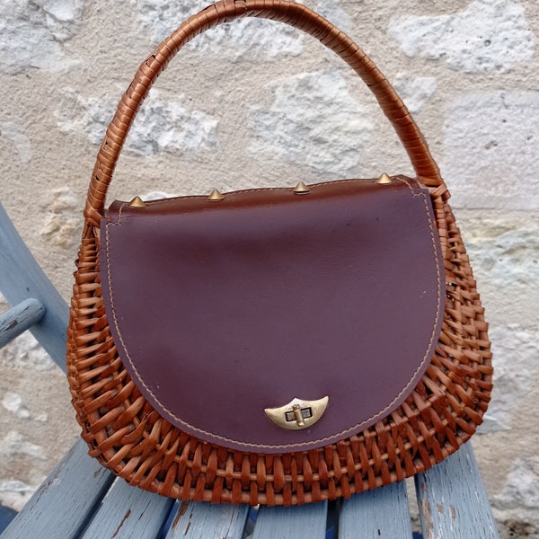 Panier vintage gondole des années 1960 Sac à main.