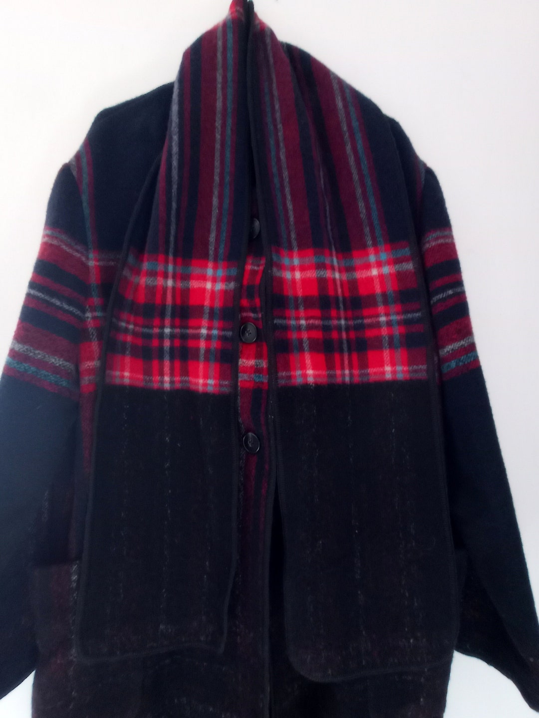 Men's Vintage Wool Dressing Gown Tommy Hilfiger XL Etsy