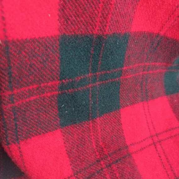 Écharpe pure laine  1980 vintage tartan rouge et … - image 8