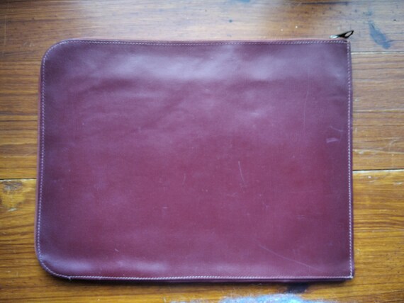 Porte document vintage rouge cuir année 60 sacoch… - image 4