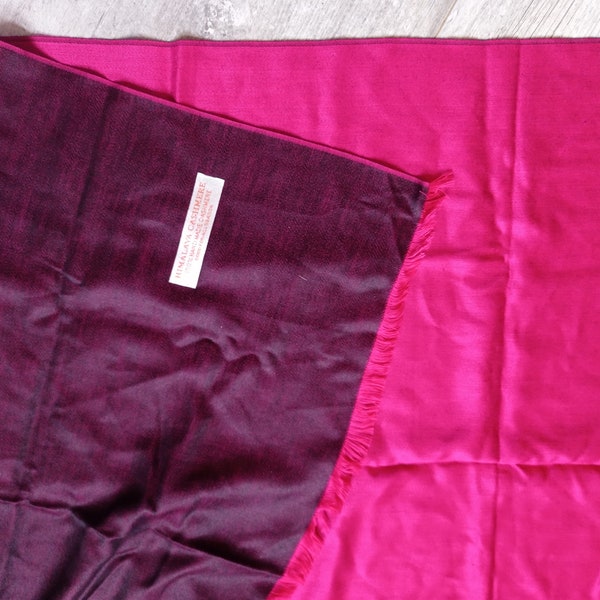 Echarpe foulard Pashmina rose et violet