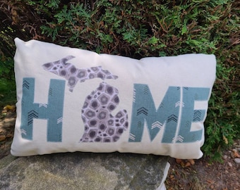 Green Michigan HOME Pillow