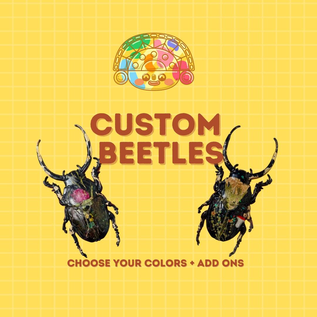 Insect Customized Custom Botanical Beetles • Resin Art, Taxidermy Gifts, Beetle Gifts ...