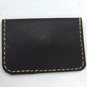 Brown Calf cuero unisex tarjeta de crédito / titular de la tarjeta de crédito, tres compartimientos de la cubierta de la tarjeta de crédito / regalo para él / su