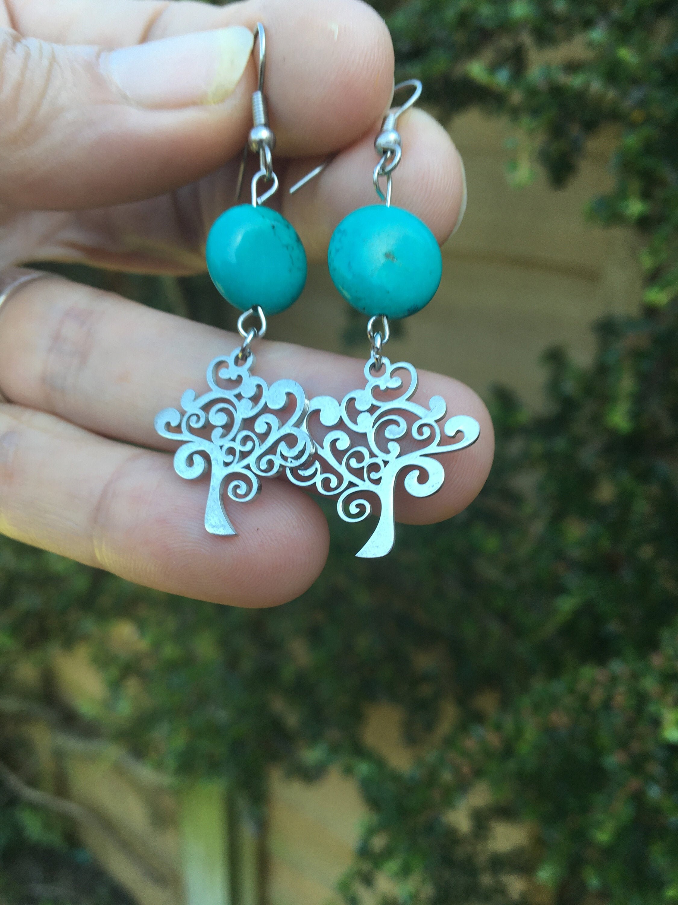 Set Gioielli Boho In Turchese - Collana, Bracciale E Orecchini - Foto 7