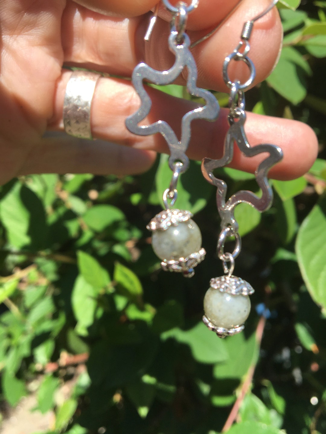 Pendientes Estrella, Pendientes Labradorita Pendientes, Pendientes De