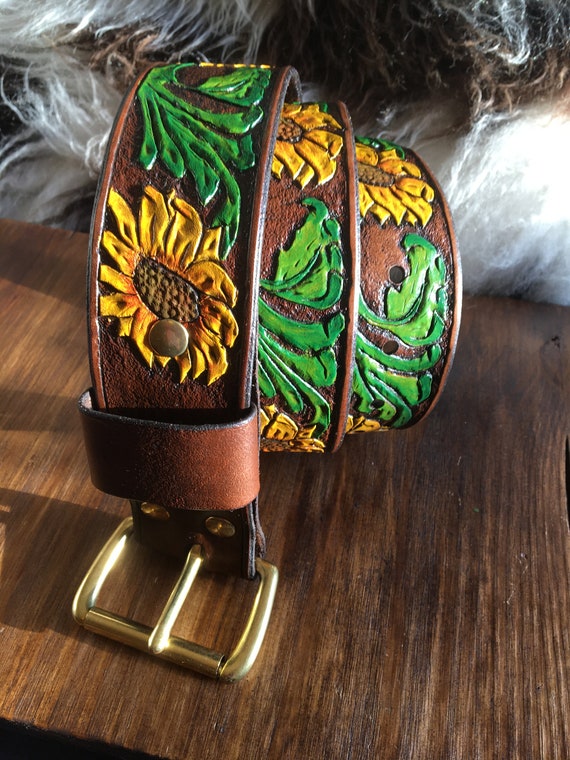 sunflower belt buckle