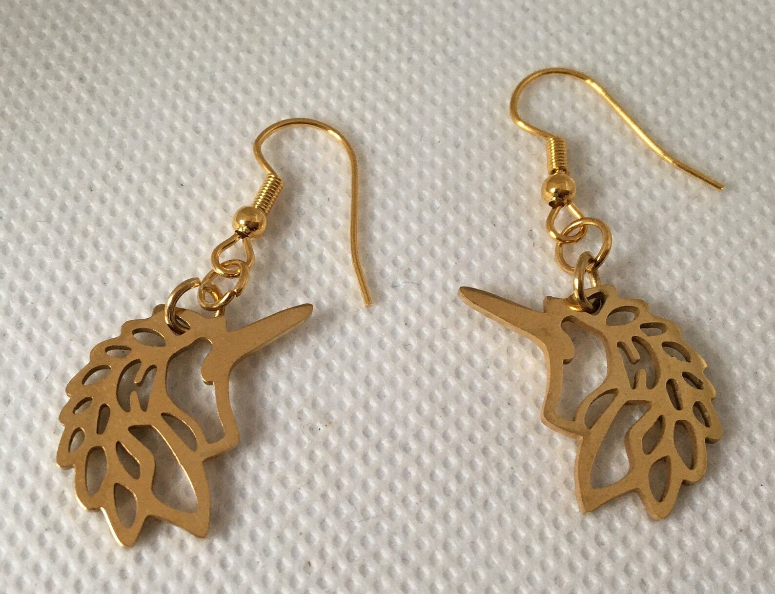 Gold unicorn earrings Clearance