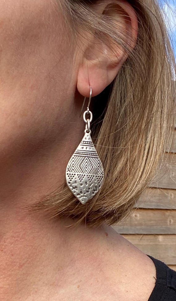 SILVER925 DROP DESIGN EARRINGS /シルバー/ピアス