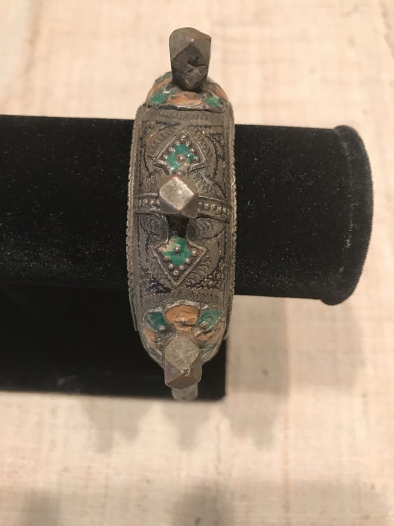 Berber Enameled Bracelet (Three) From Morocco