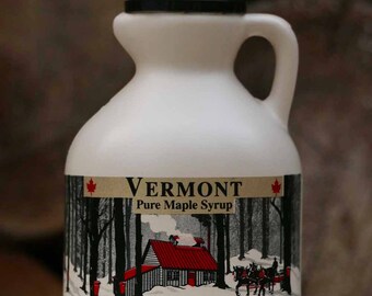 1 Pint Organic Pure Vermont Maple Syrup,  Made in Vermont USA, Free Shipping - Jug