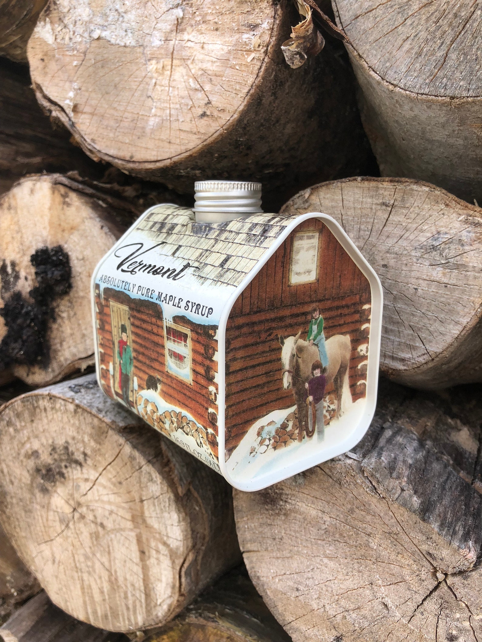 16.9 oz Organic Pure Vermont Maple Syrup Amber Rich Log Cabin Etsy