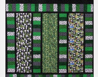 Digital Download Walkin/' The Line Fat-Quarter Quilt Pattern Beginning Quilt Pattern Easy Quilt To Sew Instant PDF Fat-Quarter Friendly
