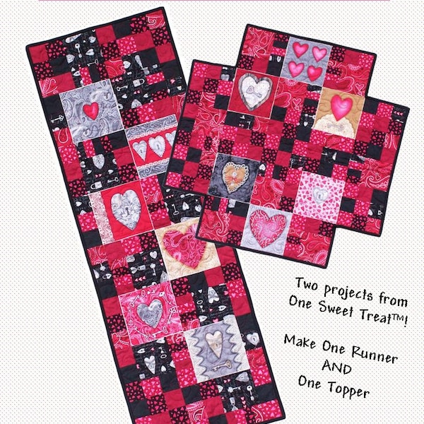 In Cahoots Fat-Quarter Table Runner and Table Topper Pattern, Beginning And Easy To Sew, Fat-Quarter Friendly, Digital Download, Instant PDF