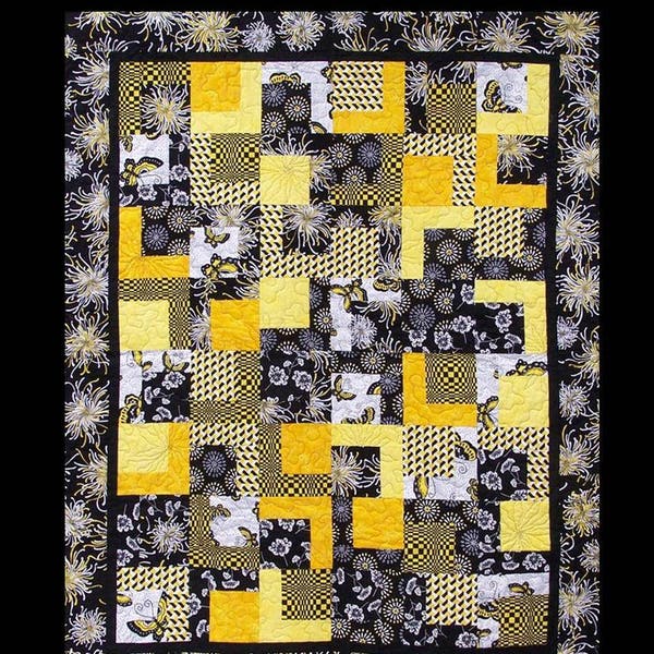 Enigma Fat-Quarter Quilt Pattern, Beginning Quilt Pattern, Easy To Sew Quilt, Fat-Quarter Friendly, Digital Download, Instant PDF