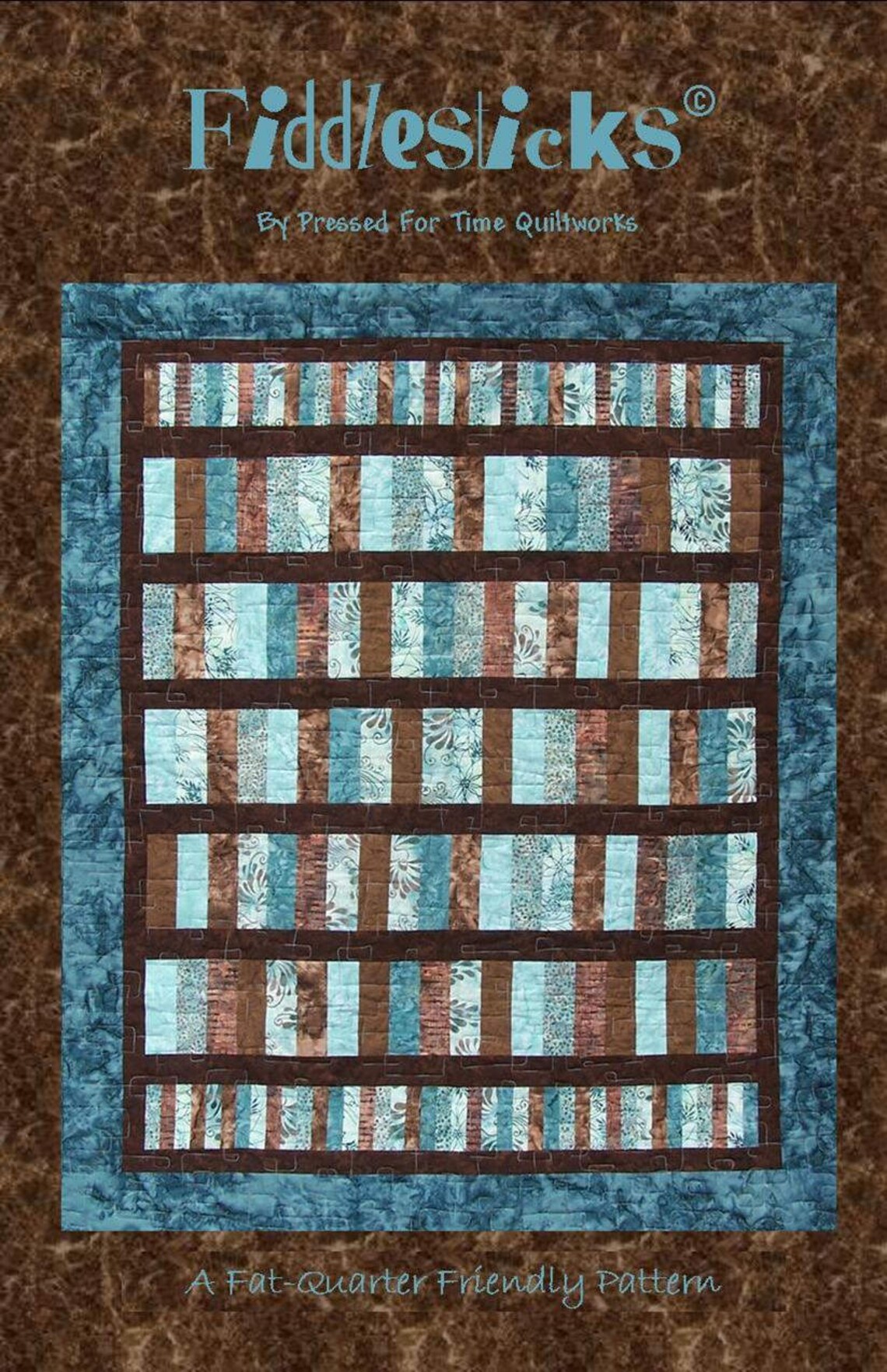 Fiddlesticks Fatquarter Quilt Pattern, Beginning Quilt Pattern, Easy