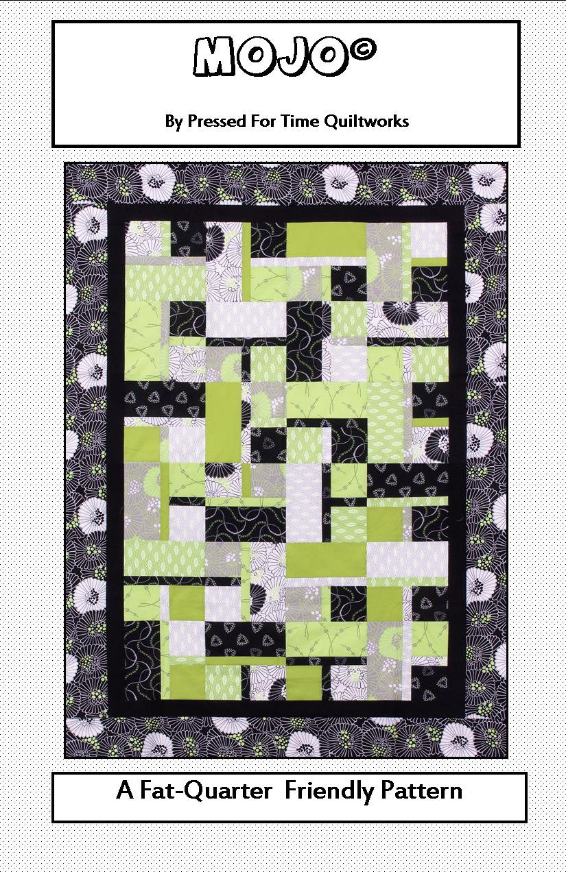 Mojo Fat-Quarter Quilt Pattern, Beginning Quilt Pattern, Easy Quilt To Sew, Fat-Quarter Friendly, Digital Download, Instant PDF