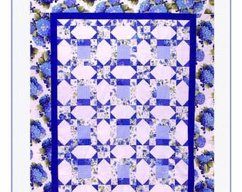 Toujours Fat-Quarter Quilt Pattern, Beginning Quilt Pattern, Easy Quilt To Sew, Fat-Quarter Friendly, Digital Download, Instant PDF