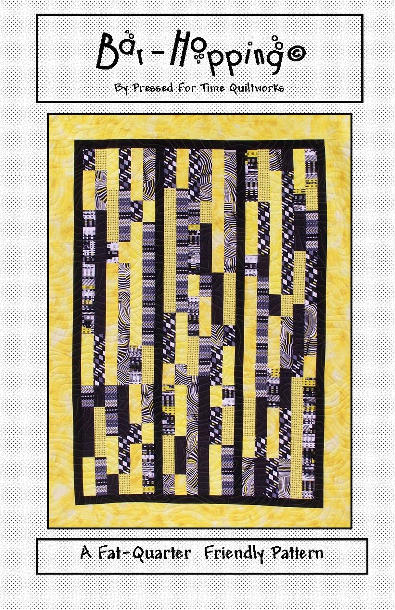 Bar Hopping FatQuarter Quilt Pattern Beginning Quilt Etsy España