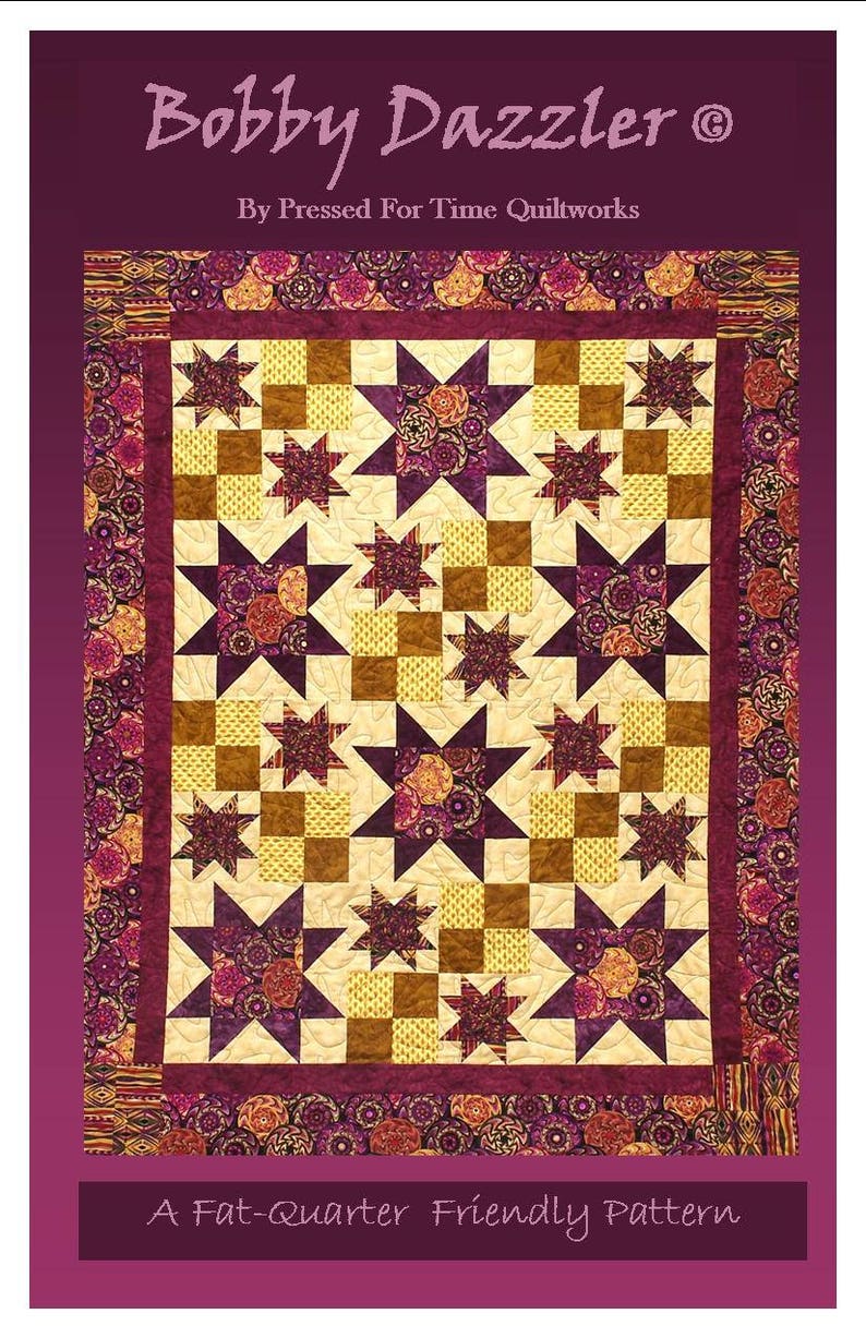 Bobby Dazzler Fat-Quarter Quilt Pattern Beginning Quilt | Etsy