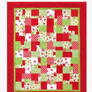 Shake It Up Fat-Quarter Quilt Pattern, Beginning Quilt Pattern, Easy Quilt To Sew, Fat-Quarter Friendly, Digital Download, Instant PDF