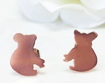 Koala Earrings,Koala Bear Stud Earrings, Silver Koala Earrings, Animal Studs, Australian Jewellery, Australian Souvenir Gift Idea for her