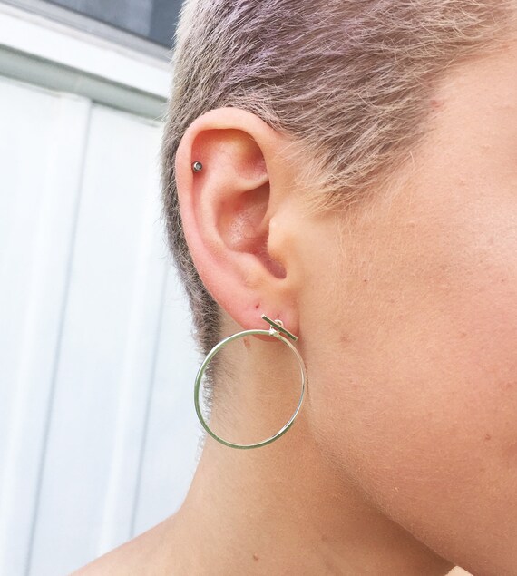 delicate silver hoop earrings