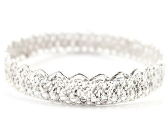 Silver lace bracelet