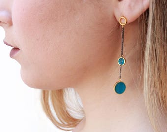 Turquoise double earrings