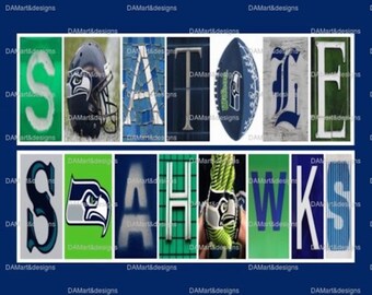 Seattle Seahawks  Alphabet Photo Art