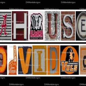 College House Divided  Alphabet Art