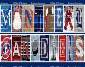 Montreal Canadiens Alphabet Photo Art