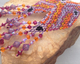 BED17.047 | Bedowin Beaded Earrings ~ Fish Line
