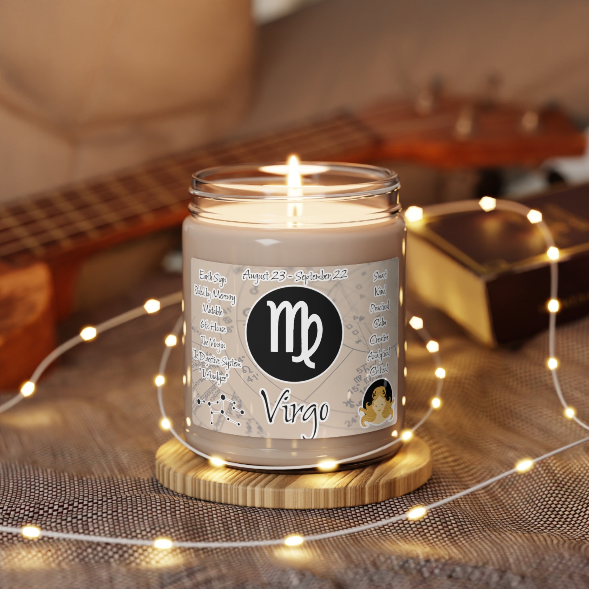 Zodiac Charmed Aroma Jewelry Candle Virgo Astrological Scented Soy