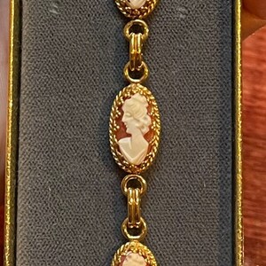 Vintage JMS Gold Filled Cameo Bracelet