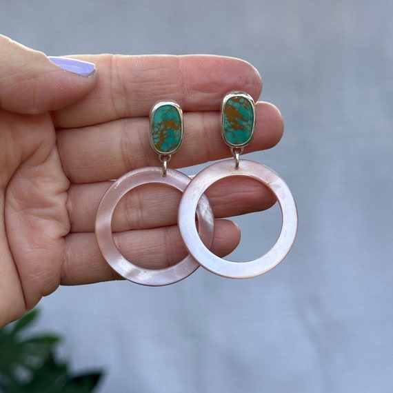 MOP + Turquoise Earrings