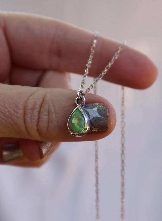 Rainstone Teardrop Pendant Necklace